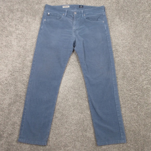 Ag Adriano Goldschmied Other - AG Adriano Goldschmied Pants Mens 34x29 Blue Corduroy The Matchbox Slim Straight